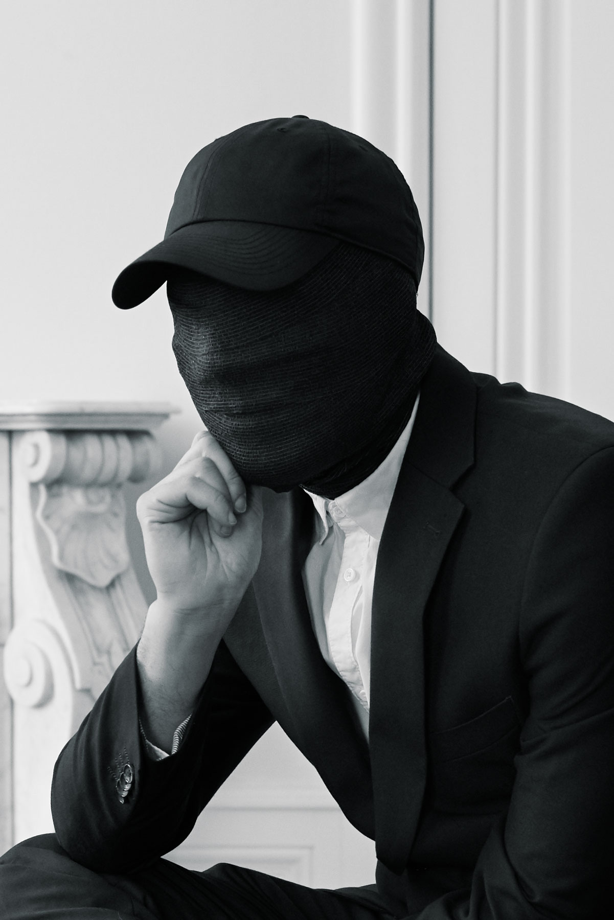 portrait of a masked man. 