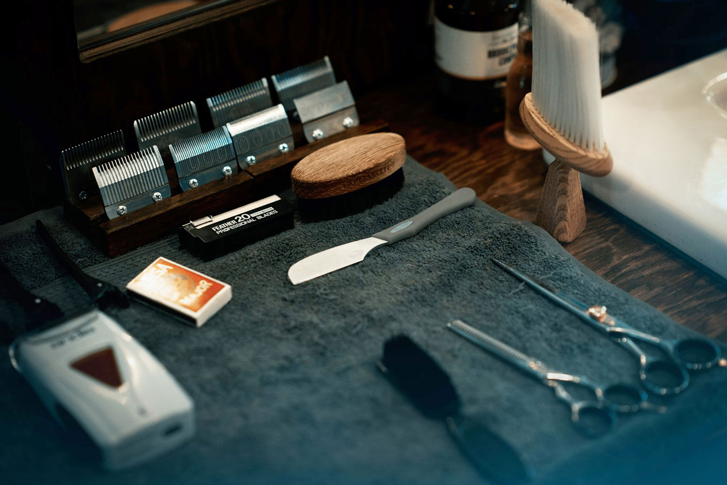 The barber equipment, from a cinematic story about the barber.
